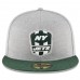 Men's New York Jets New Era Heather Gray/Green 2018 NFL Sideline Road Official 59FIFTY Fitted Hat 3058392